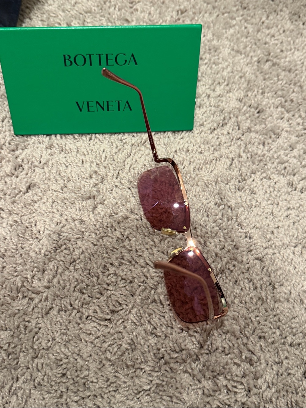 Bottega Veneta Square-Frame Metal Sunglasses women pink - Picture 5 of 5